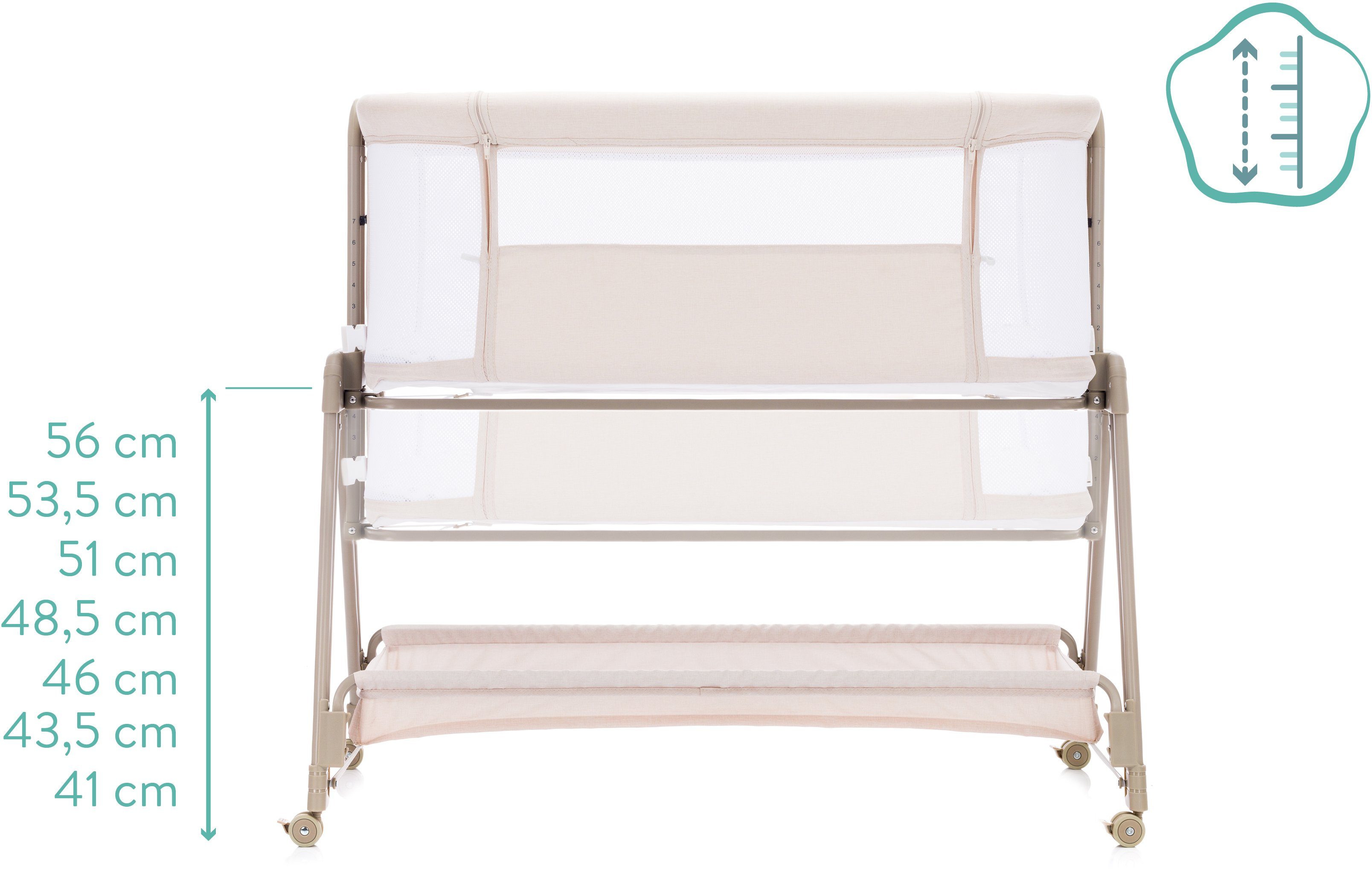 Fillikid Beistellbett Dream, creme, mit Matratze