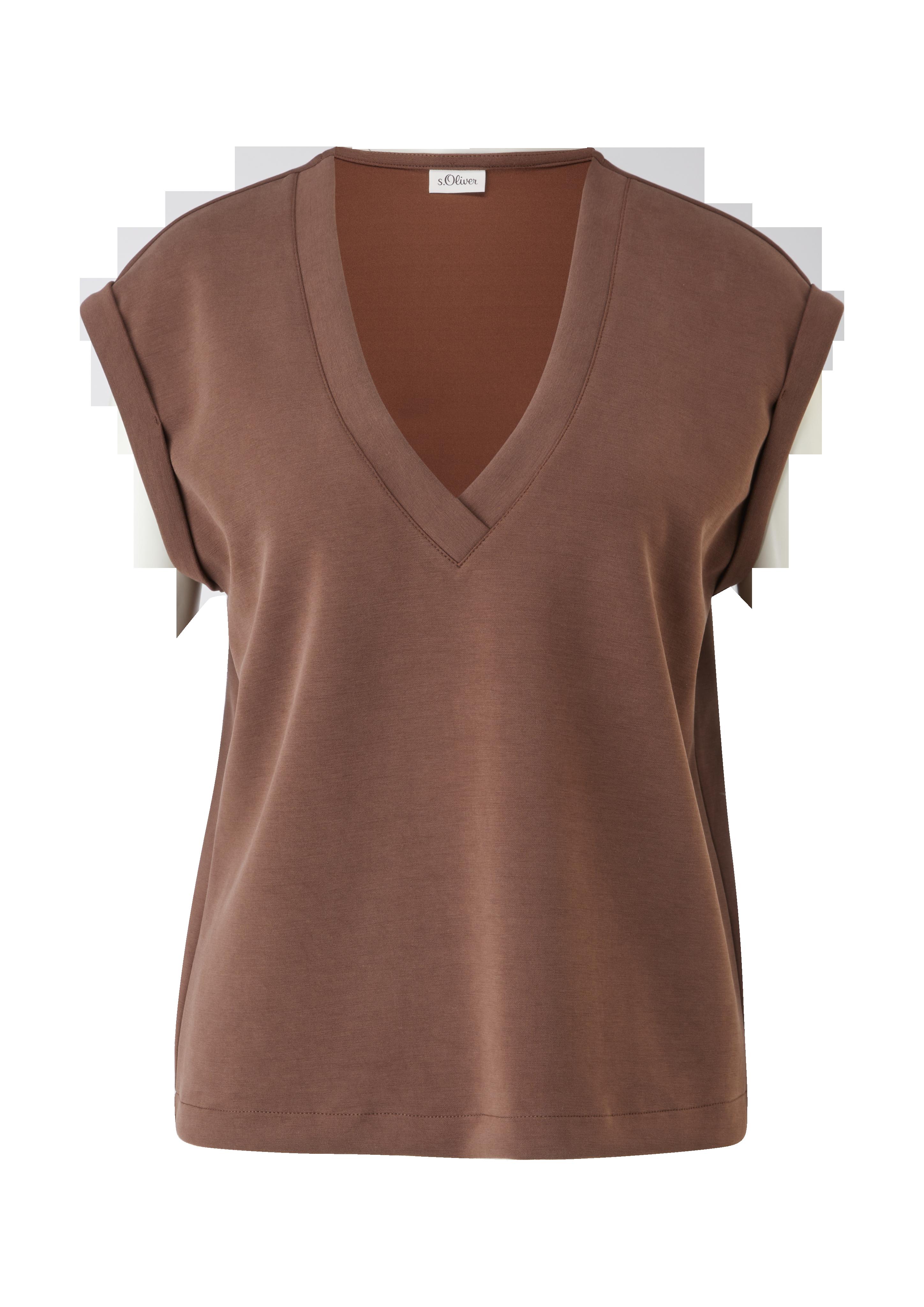 Scuba-Shirt mit V-Ausschnitt  2126132-8720