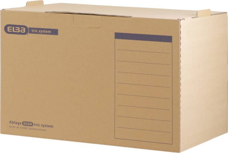 ELBA Systemcontainer Braun Wellpappe 51 x 33,3 x 36 cm 5 Stück