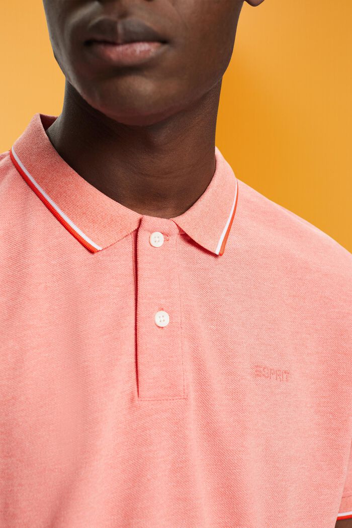 Pikee-Poloshirt mit Streifendetails
