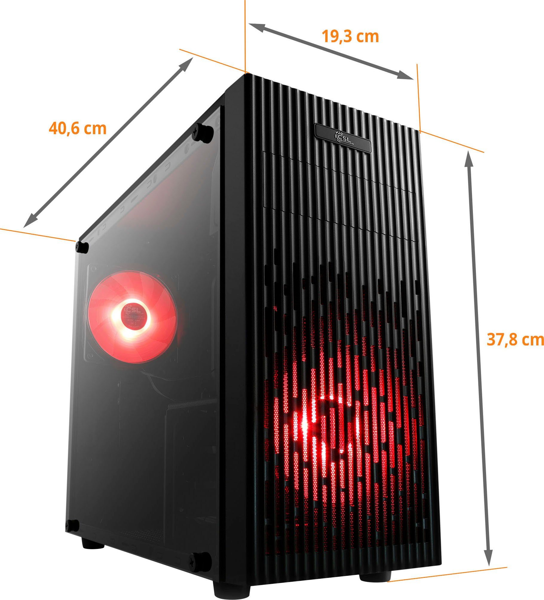 CSL Sprint V28312 Gaming-PC (AMD Ryzen 5 5600G, AMD Radeon Graphics, 32 GB RAM, 1000 GB SSD, Luftkühlung)