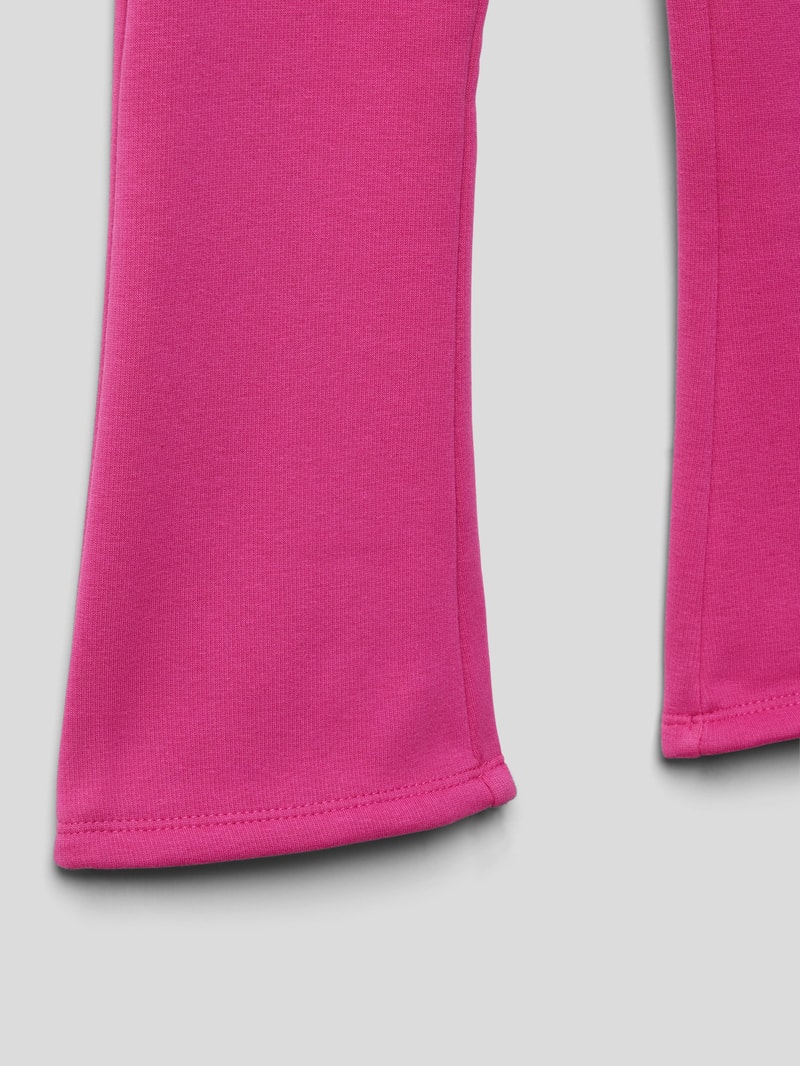 Stoffhose in unifarbenem Design in pink
