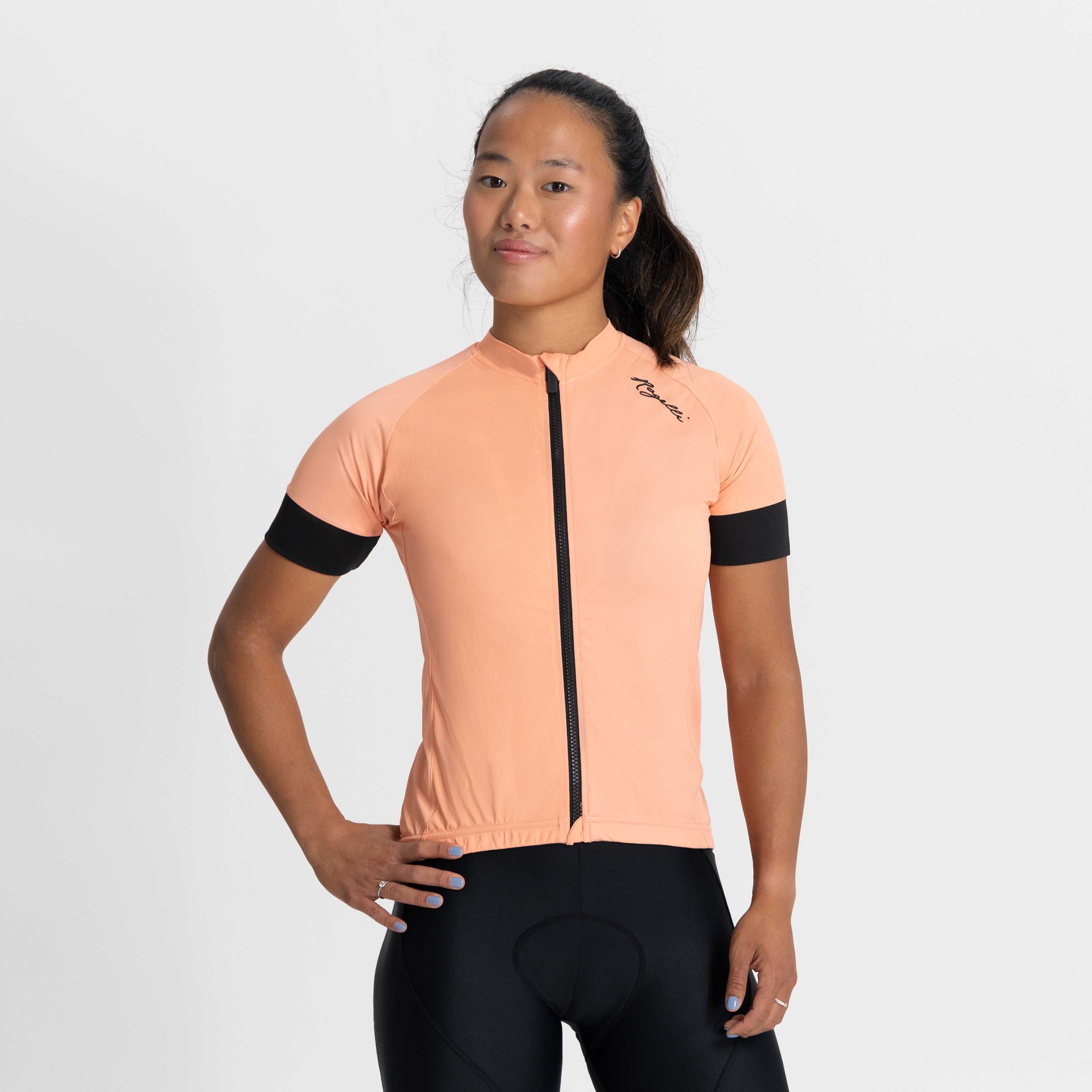 Rogelli Modesta Koralle/Schwarz Damen Radtrikot Kurzarm