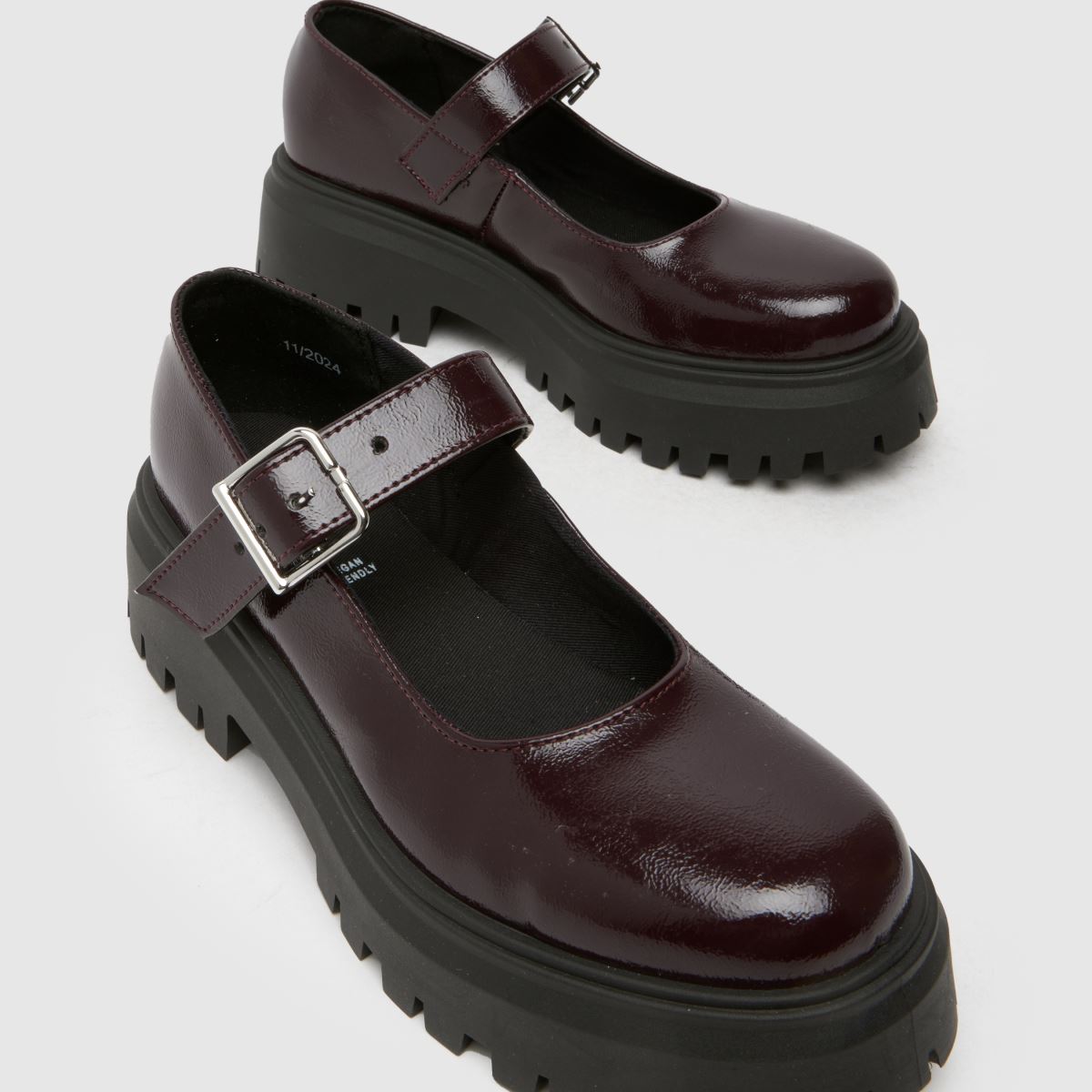 Schuh Lash – Chunky Mary Jane-skor i vinröd