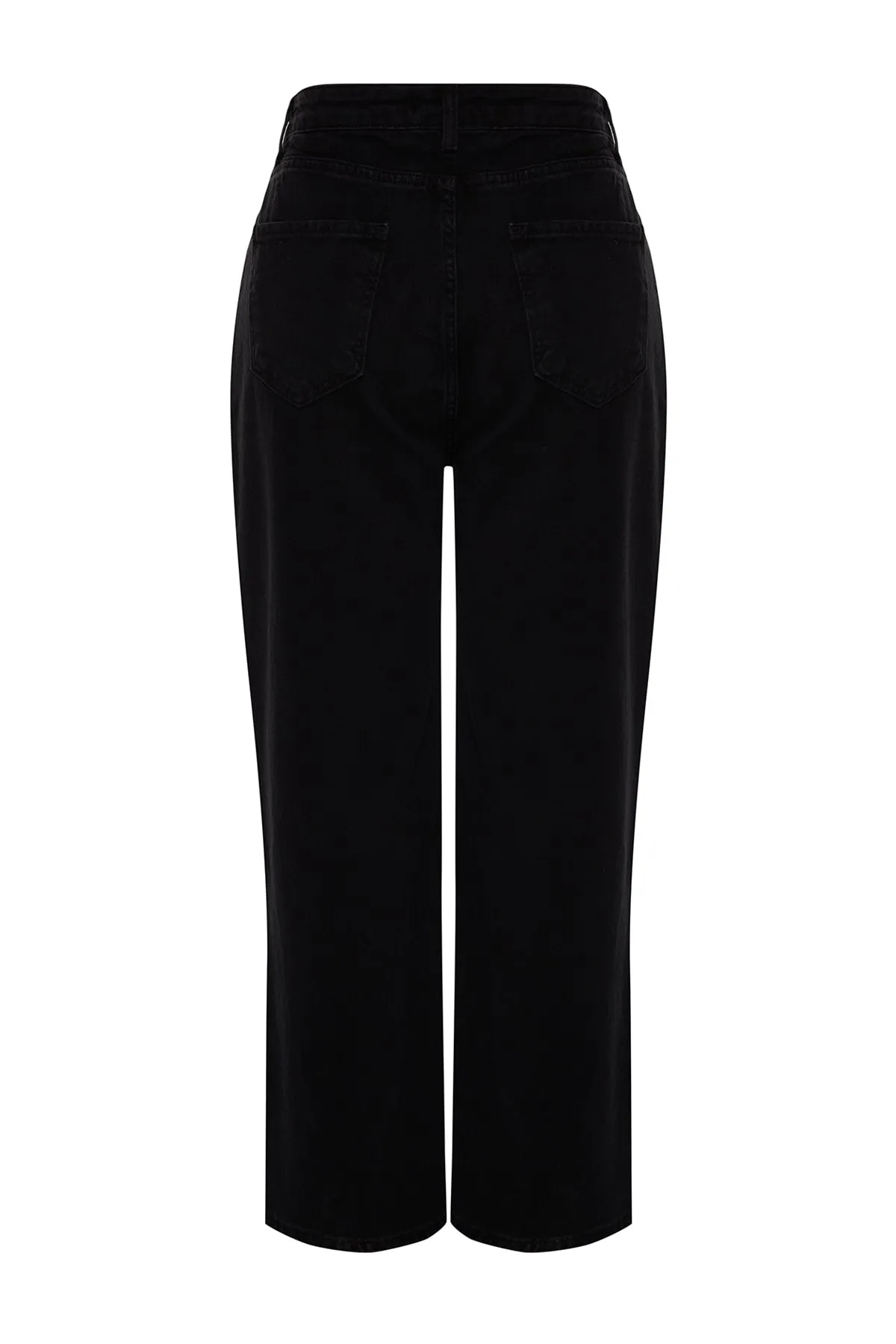Trendyol Curve  Anthrazitfarbene, weit geschnittene Jeans mit hoher Taille TBSSS22JE0211