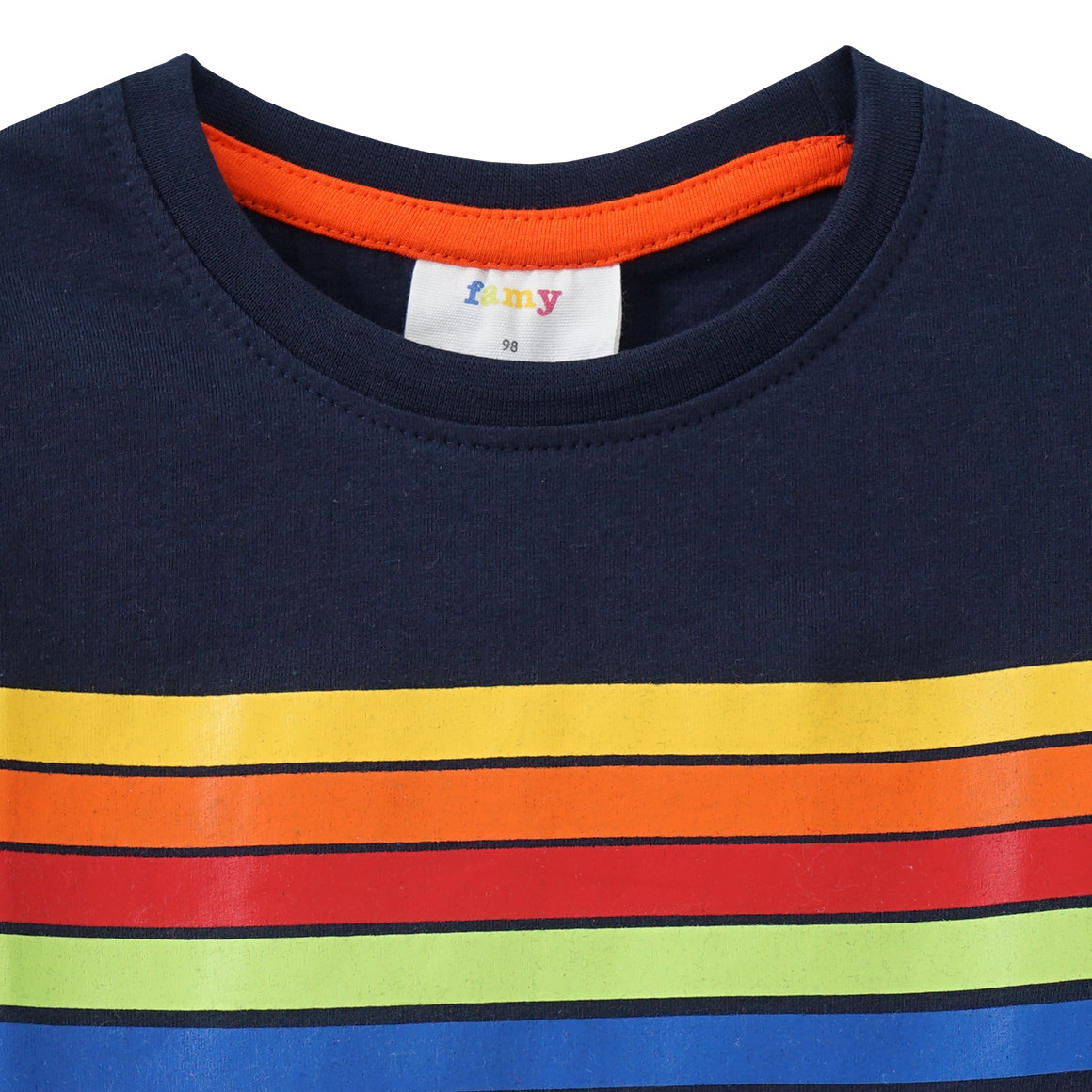Jungen Langarmshirt mit Regenbogenstreifen