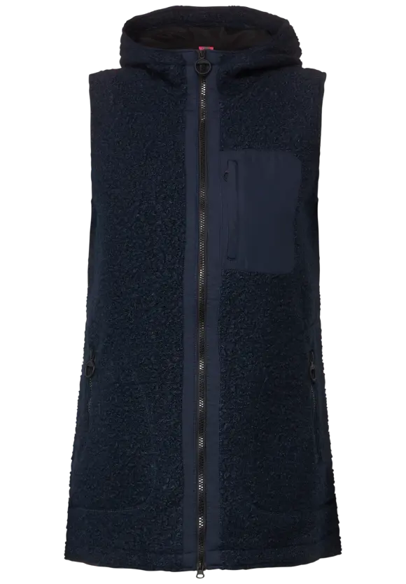 CECIL Weste in Curly Wolloptik