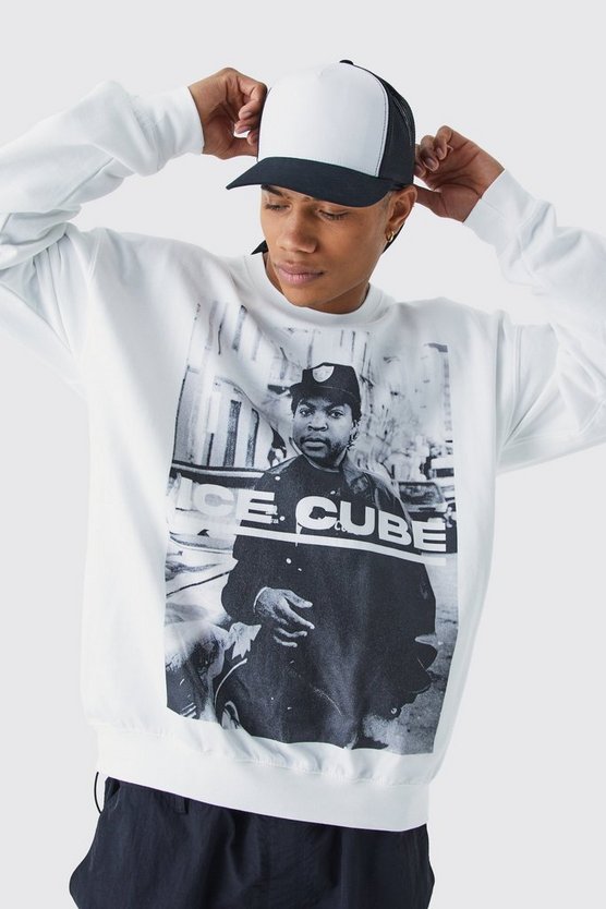 Oversize Sweatshirt mit lizenziertem Ice Cube Print