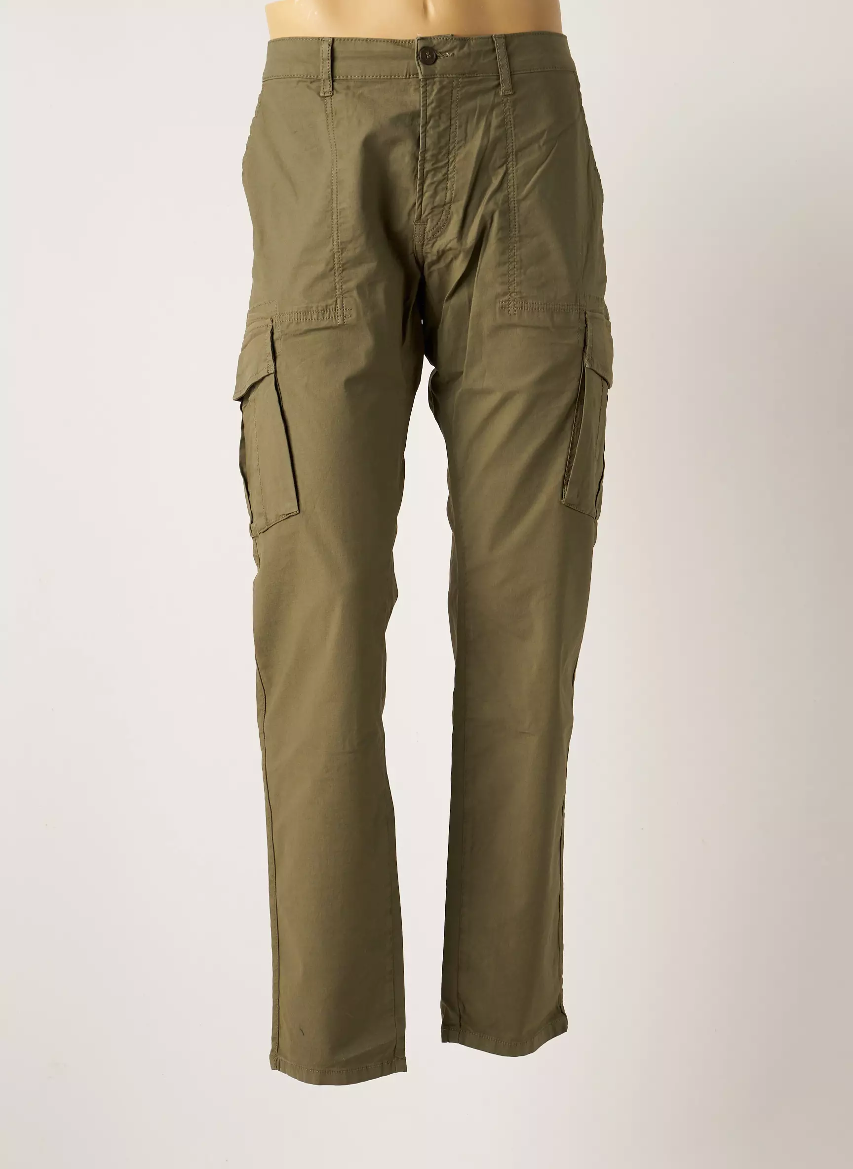 Le Temps Des Cerises Pantalons Cargo Homme couleur vert