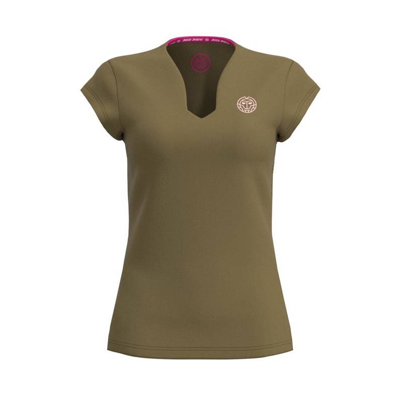 BIDI BADU Pure Wild V-Neck Tee Tennisshirt Damen