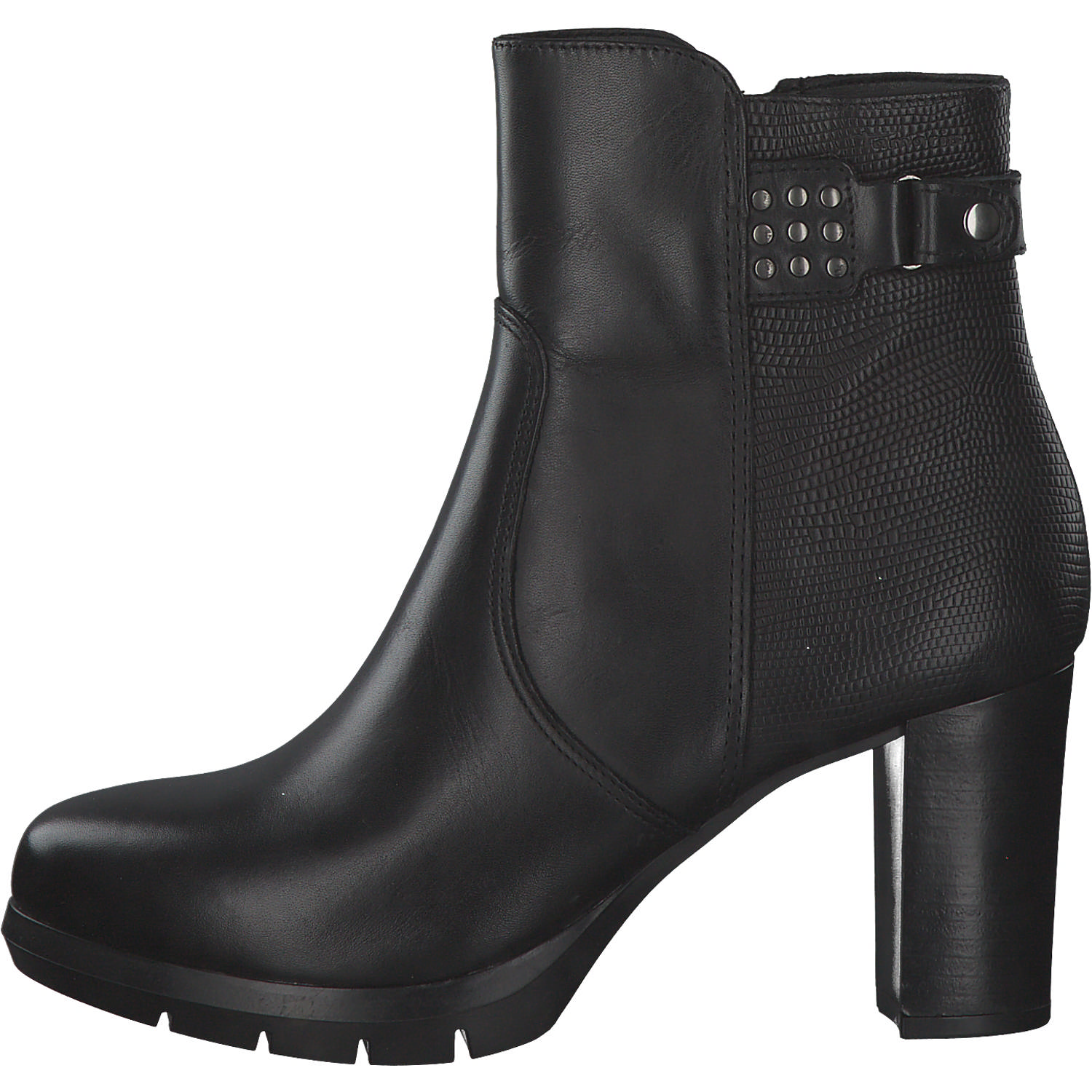 Tamaris 25041, Stiefeletten, Damen, black/struct.