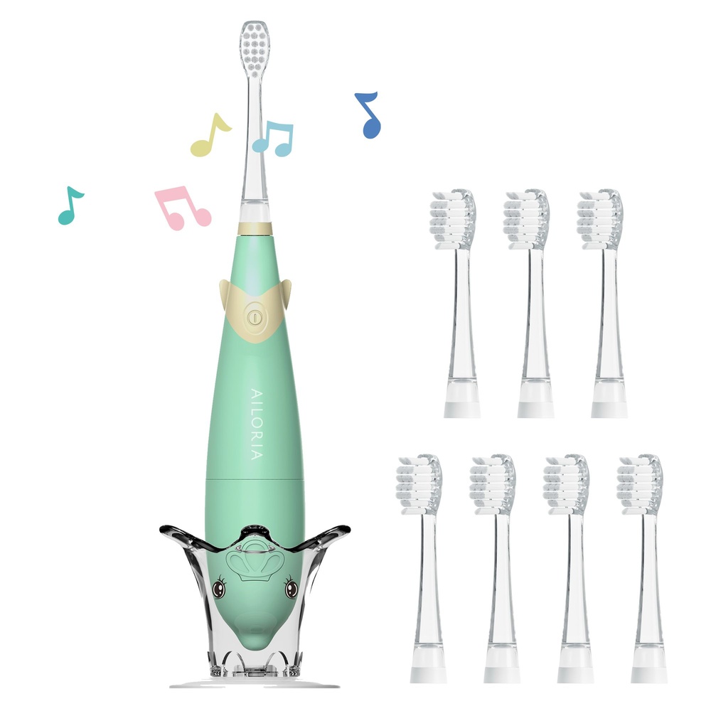ailoria personal care BUBBLE BRUSH Set Brosse à dents électrique pour enfants à technologie sonique