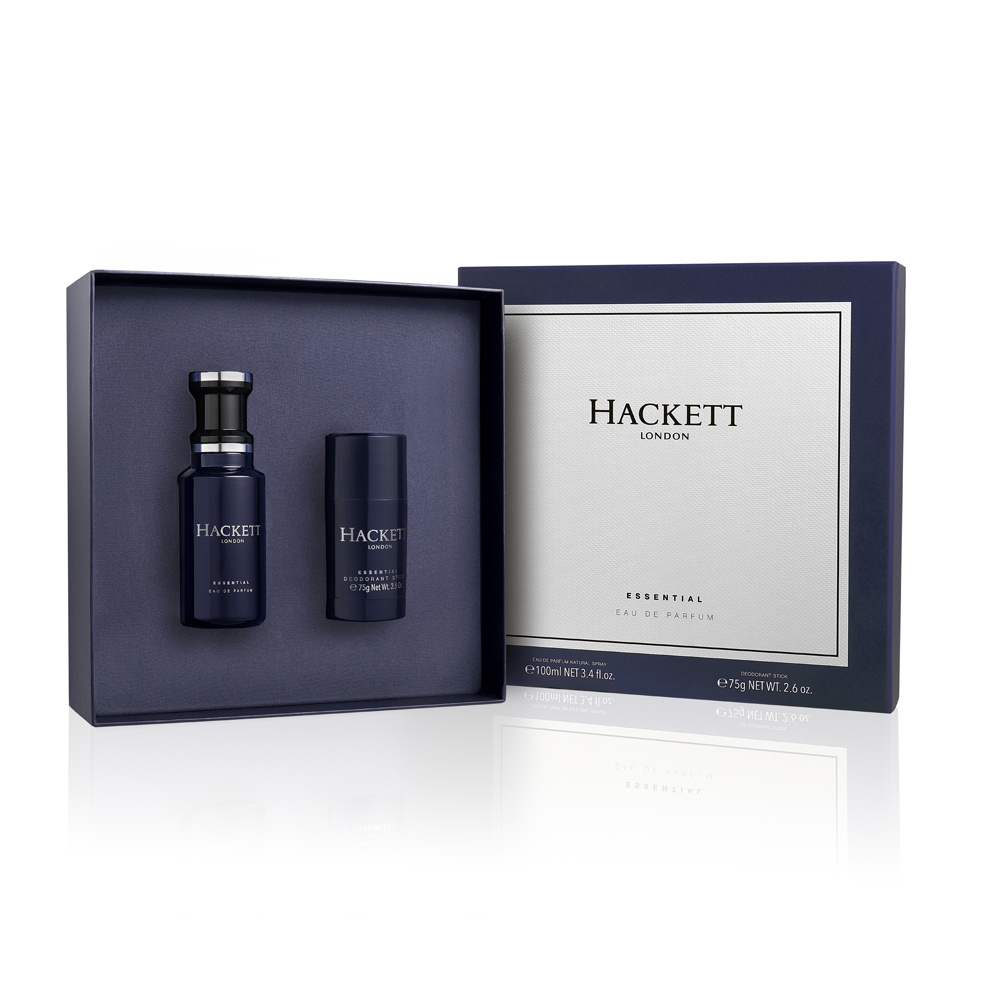 hackett HKT ESSENTIAL Gift Set EDP 100ml + Deo Stick 75gr COFFRET EAU DE PARFUM + DEODORANT STICK