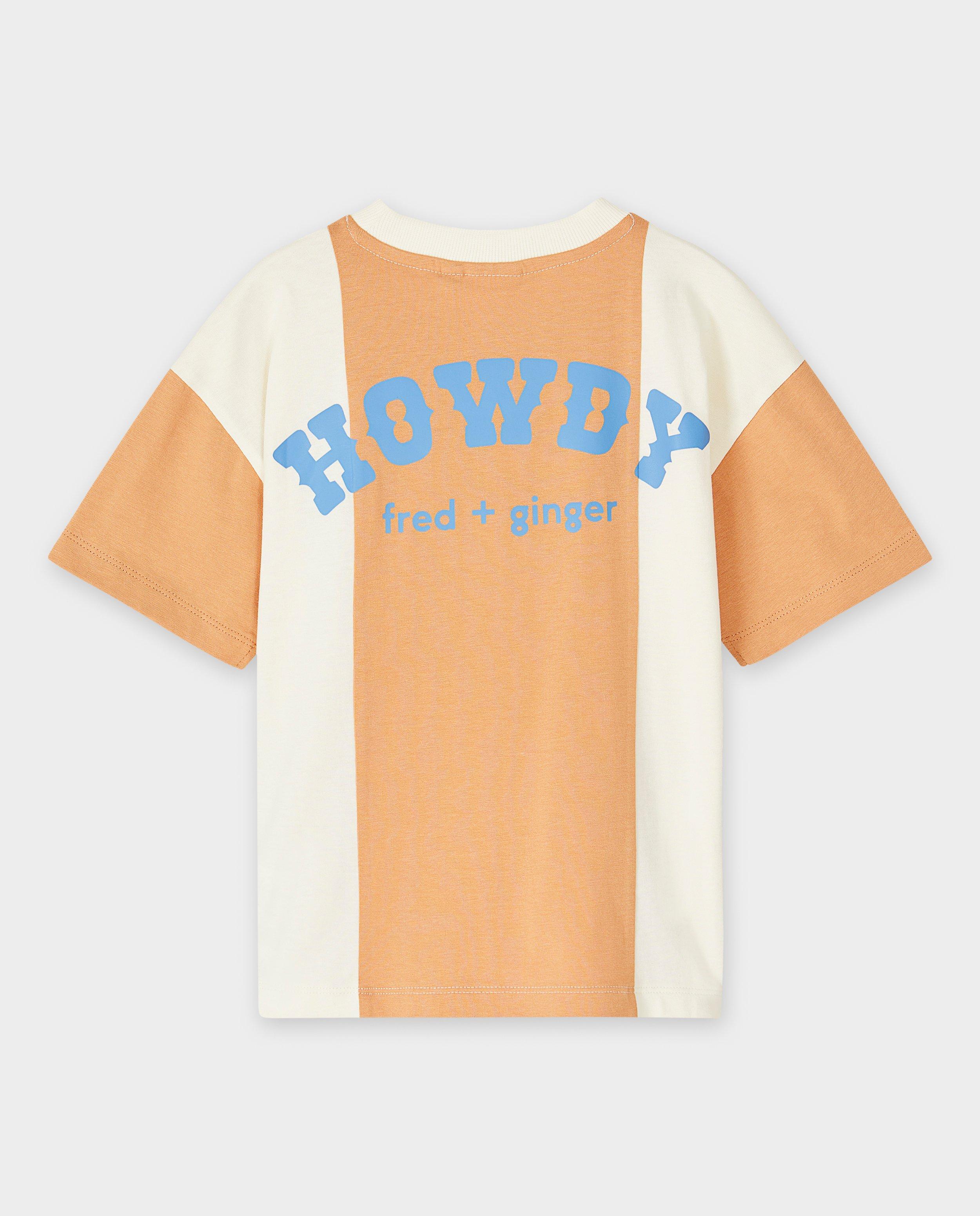 Fred + Ginger hátulnyomott póló, unisex, 92-128 világosbarna