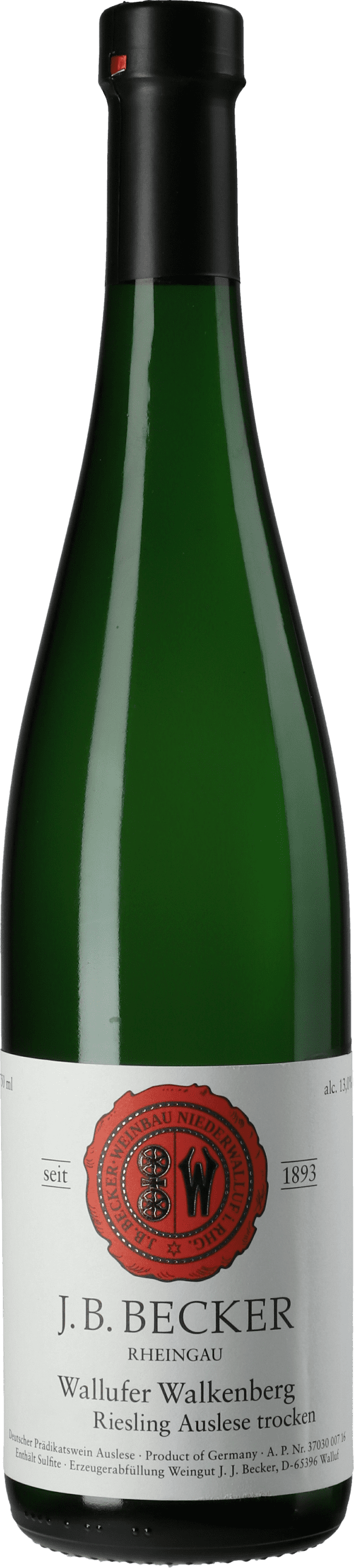 J. B. Becker: Riesling Wallufer Walkenberg Auslese 2015