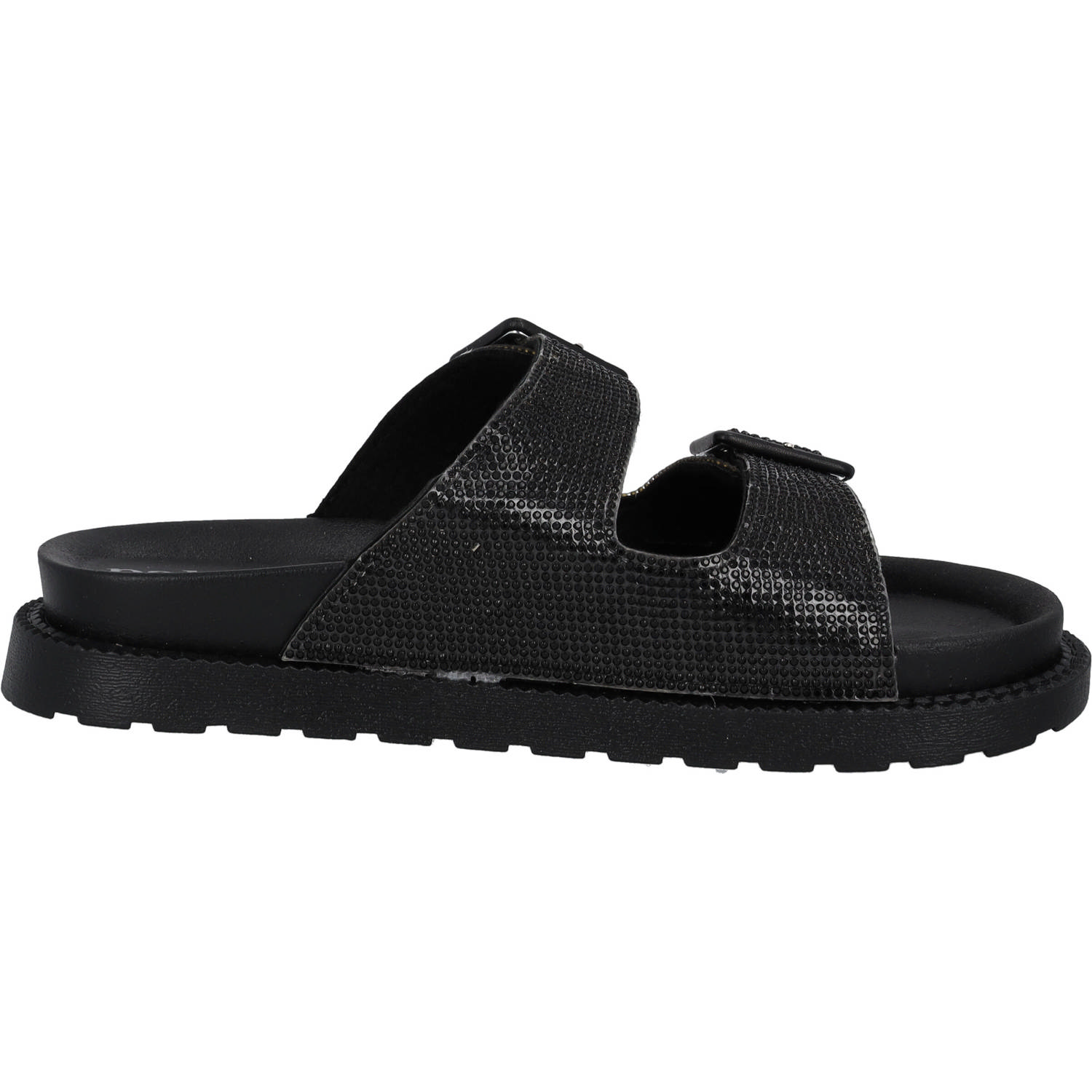 Palado Irisa, Plateau-Pantoletten, Damen, Schwarz strass
