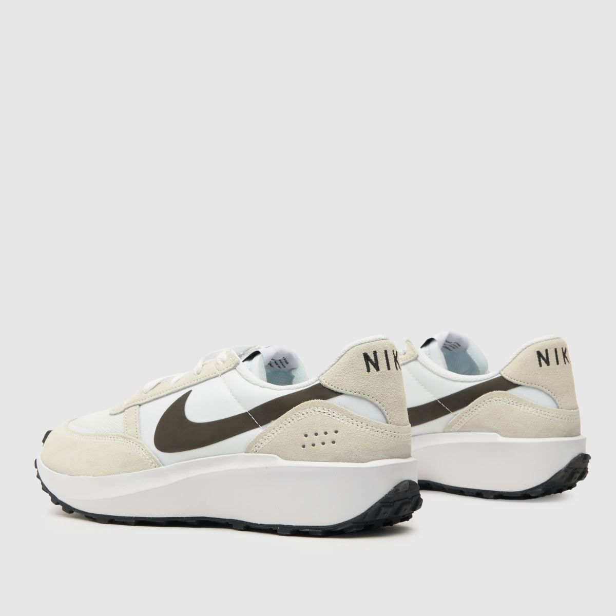 Nike – Våffeldebut – Stenfärgade och svarta sneakers