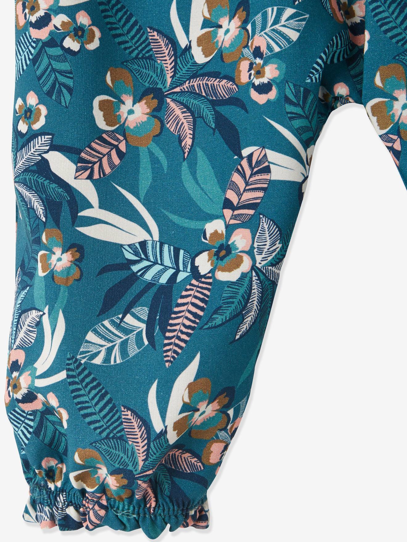 Pantalon imprimé bébé fluide écru