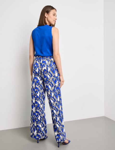 Weite Hose mit Allover-Print Palazzo