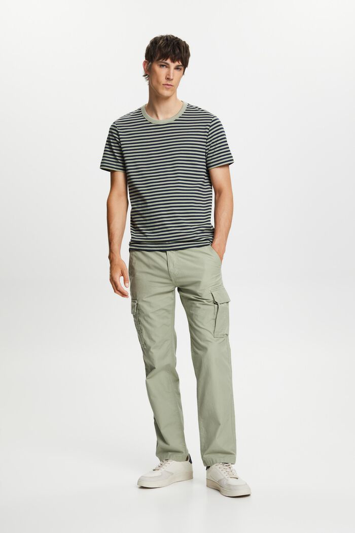 Gestreiftes Jersey T-Shirt, 100 % Baumwolle