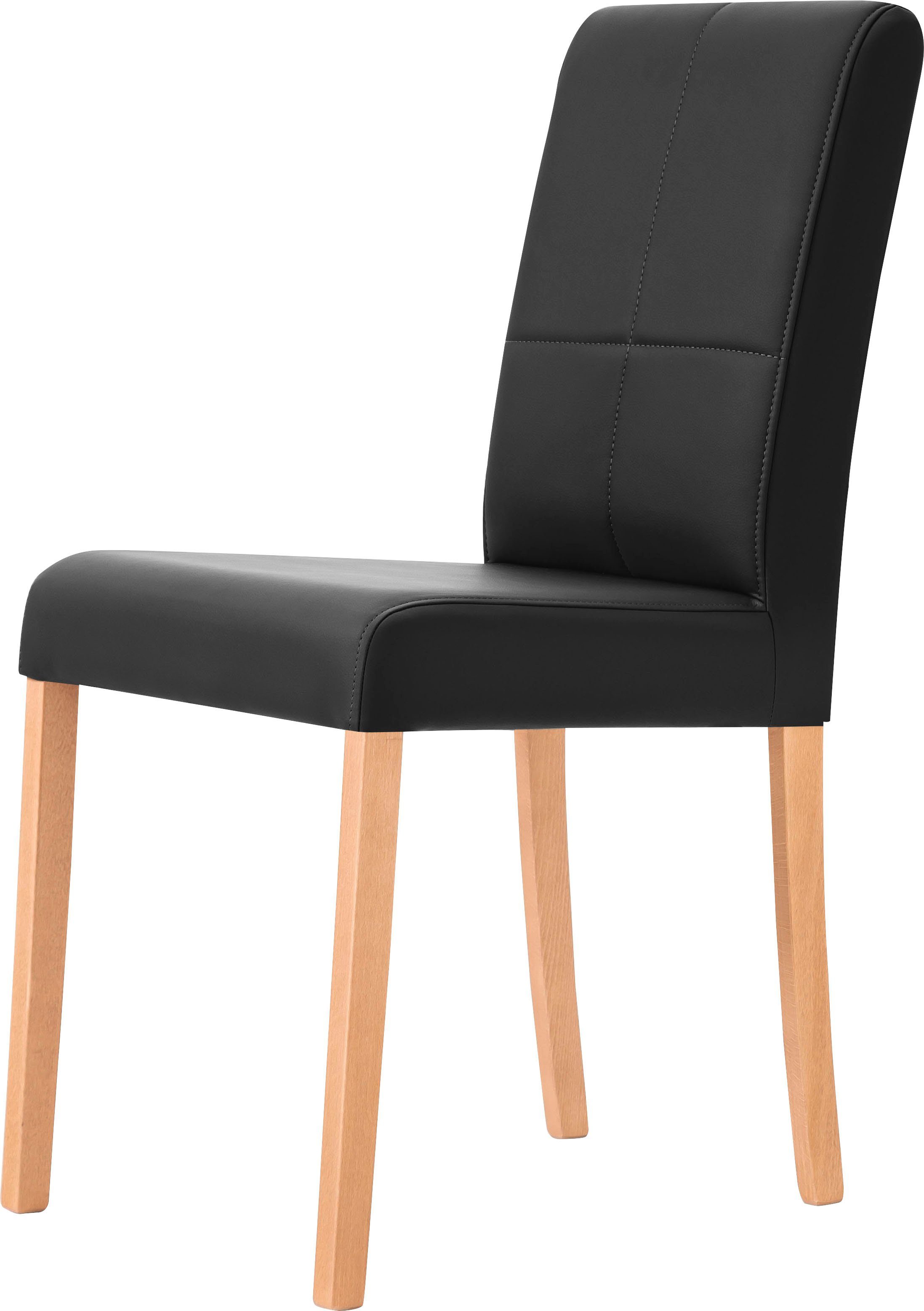 Home affaire 4-Fußstuhl Sofi (Set, 2 St), Gestell Buche Massivholz lackiert