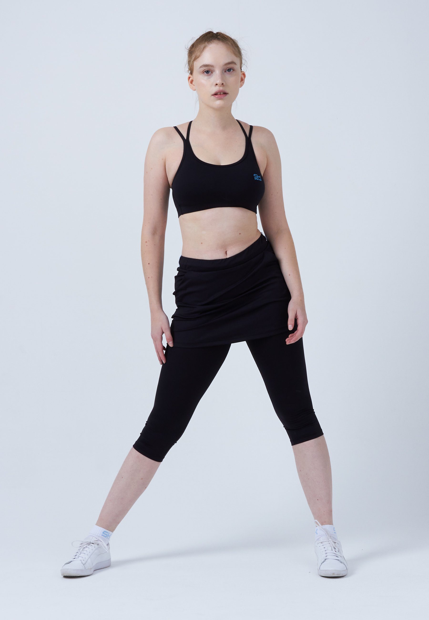 SPORTKIND Tennisrock 2-in-1 Skapri Rock mit Leggings Mädchen & Damen schwarz