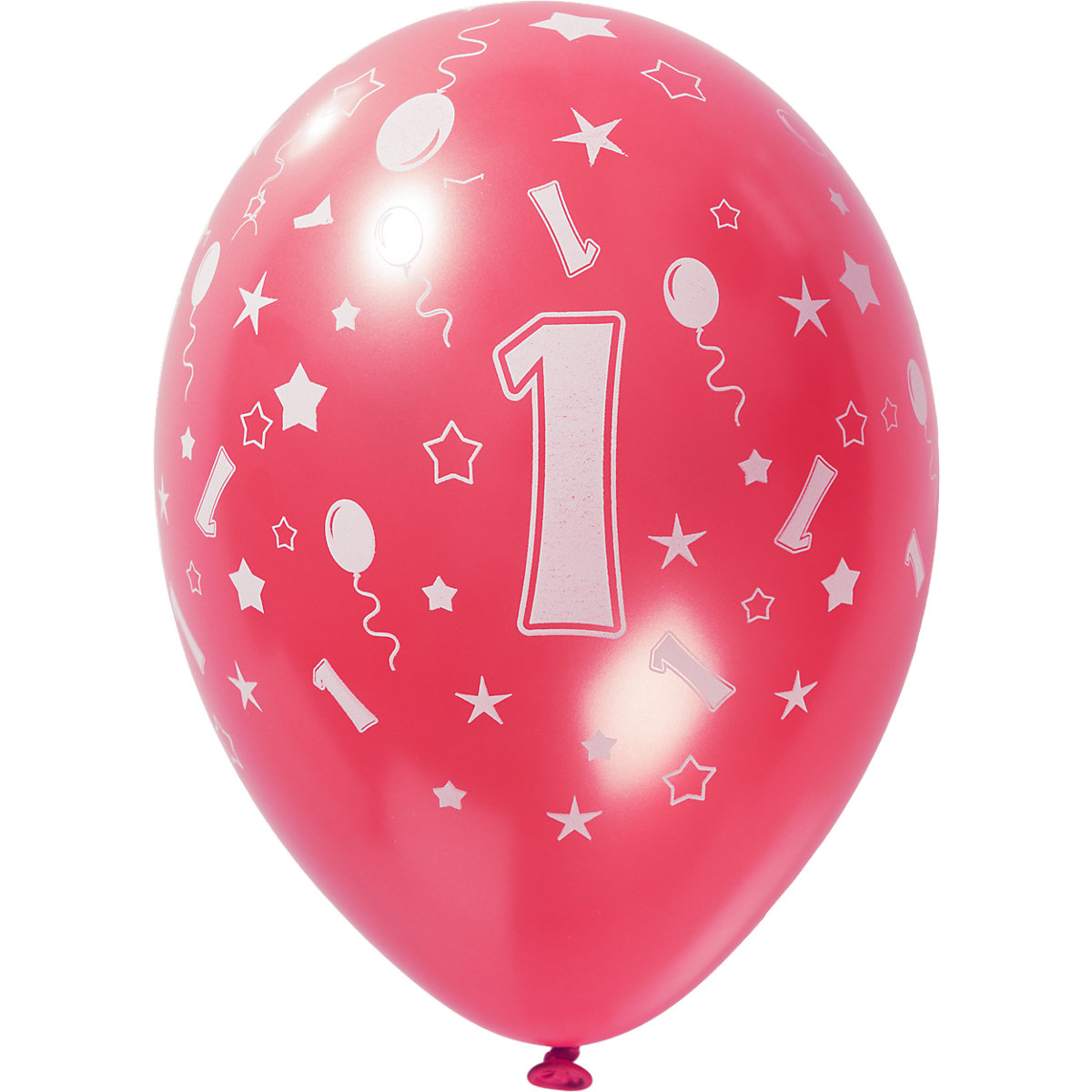 Luftballons Zahl 1, 5 Stück, 30 cm