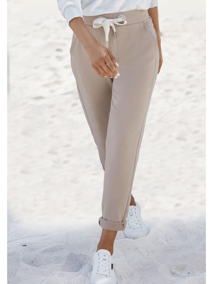 ELBSAND Sweathose in taupe günstig kaufen