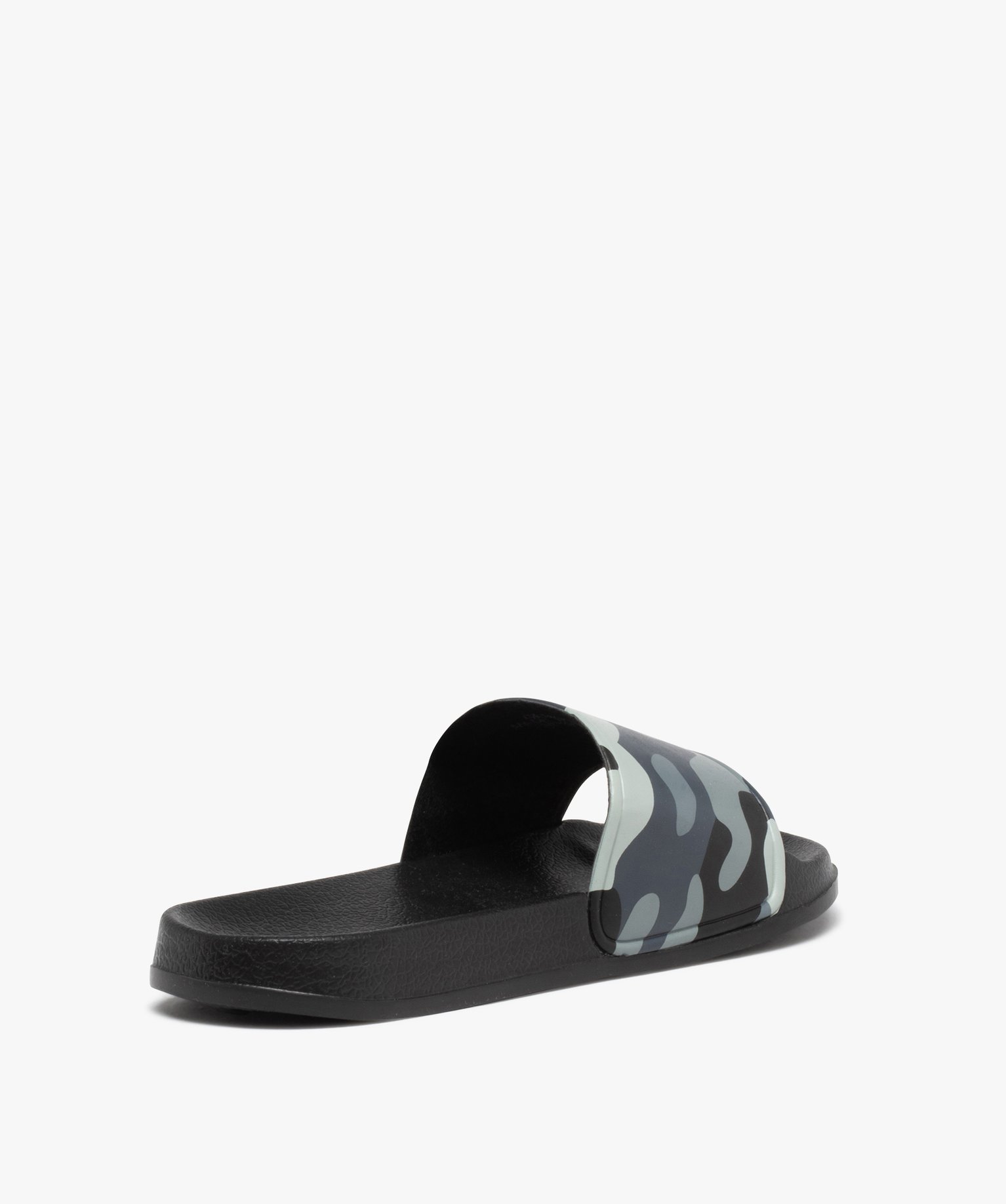 Mules de piscine homme imprimées camouflage gris | GEMO