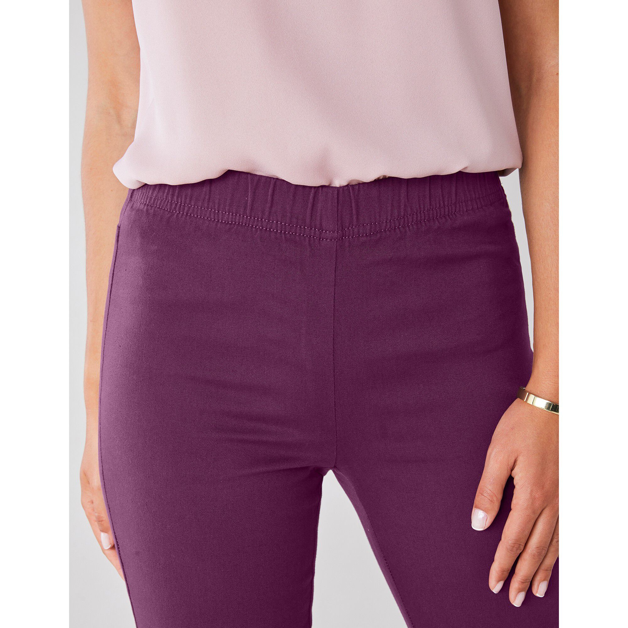 Pantalon sculptant effet ventre plat taille élastiquée