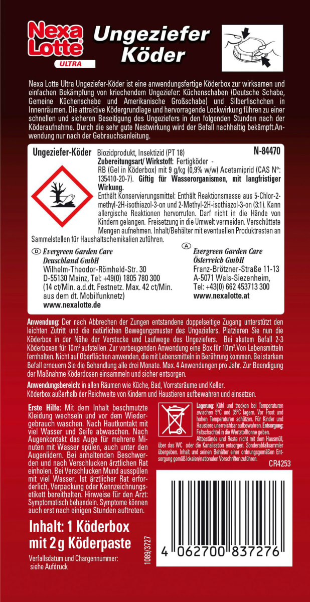 Ungeziefer Köder Ultra, 1 St
