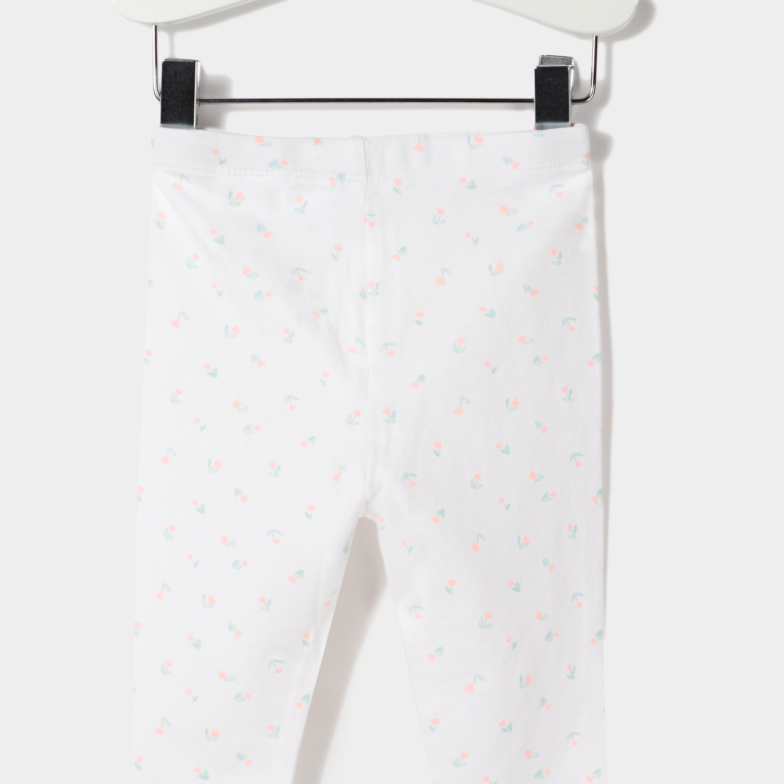 Lot 2 leggings en coton taille standard blanc bébé fille | La Halle