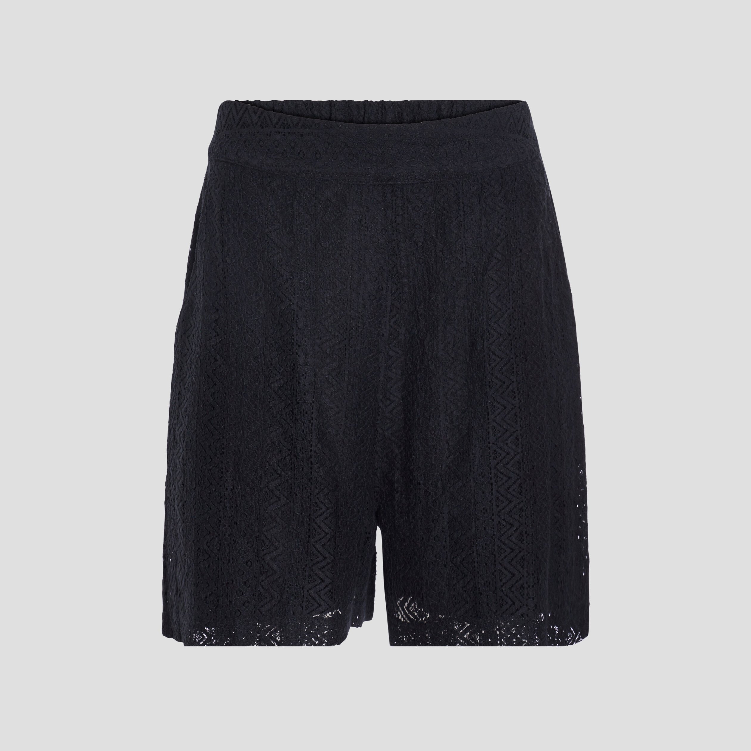 Short droit en dentelle noir femme | La Halle