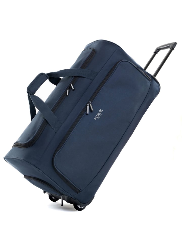FERGÉ Reisetasche mit Rollen wasserabweisend Reisetasche mit Rollen groß Paris in blau günstig kaufen onesize