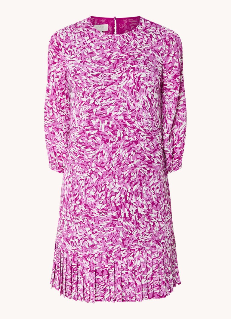 Rochie mini plisată cu imprimeu Hobbs Liana