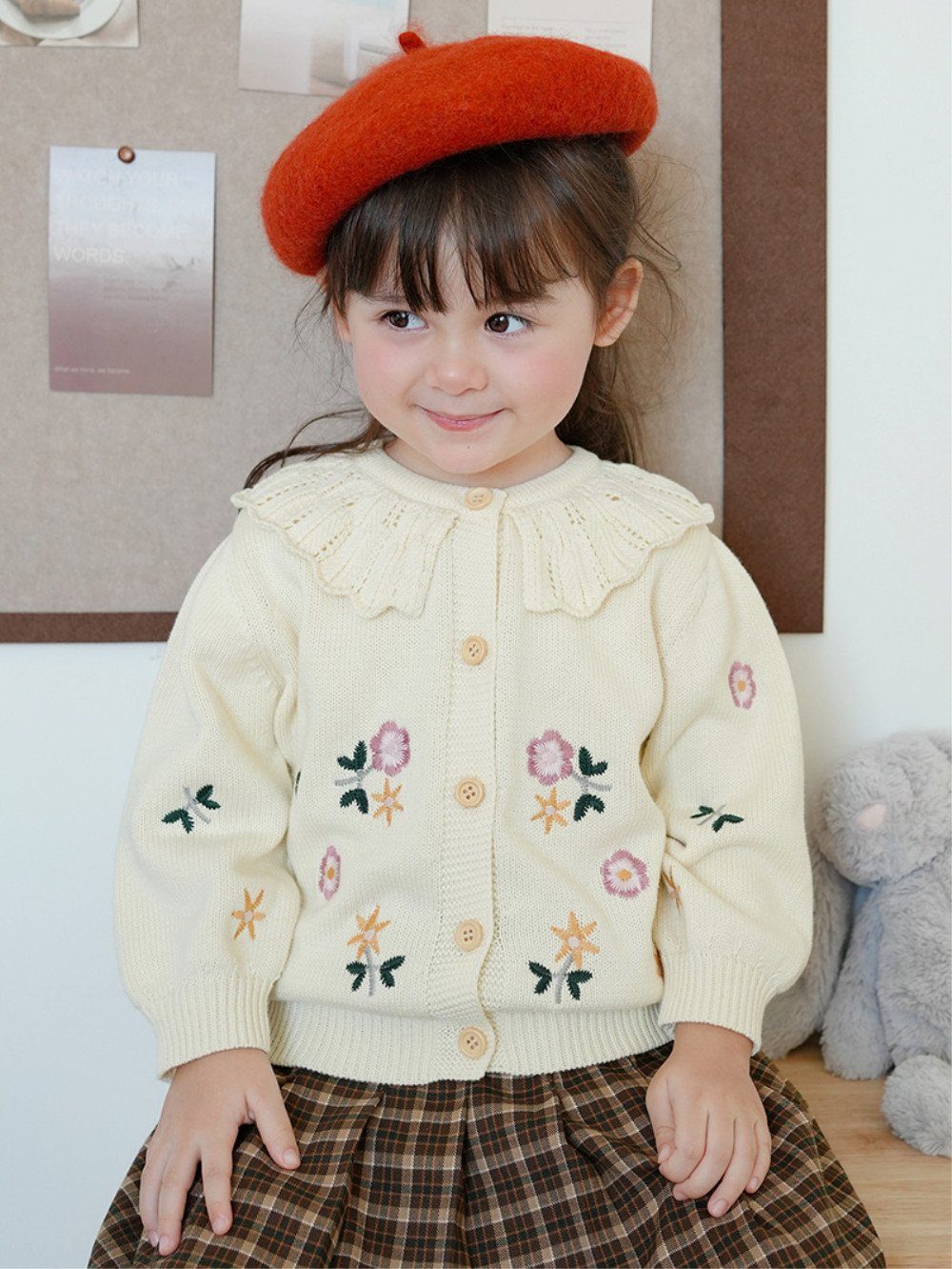 TOPMELON Strickjacke Mädchen Strickjacke Warm Cardigan für Herbst Winter