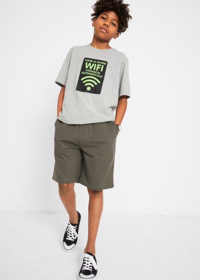 Jungen T-Shirt und Sweat-Bermuda (2-tlg.Set)