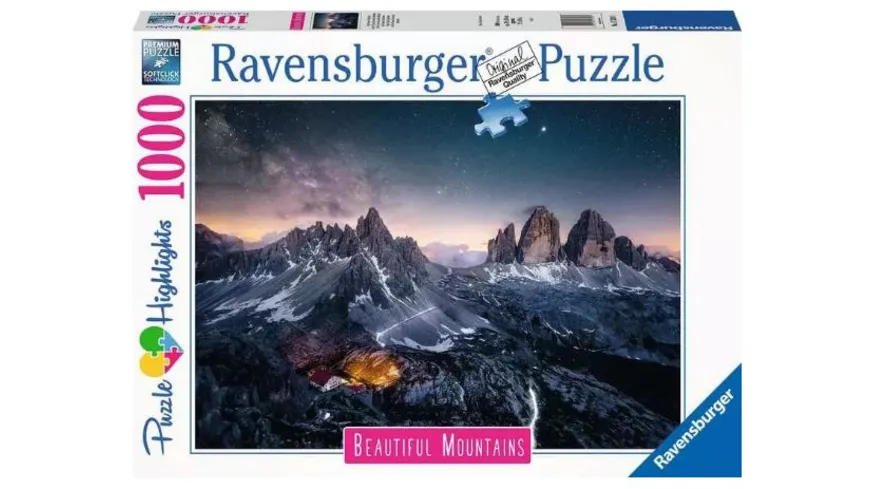 Ravensburger Puzzle - Drei Zinnen, Dolomiten, 1000 Teile
