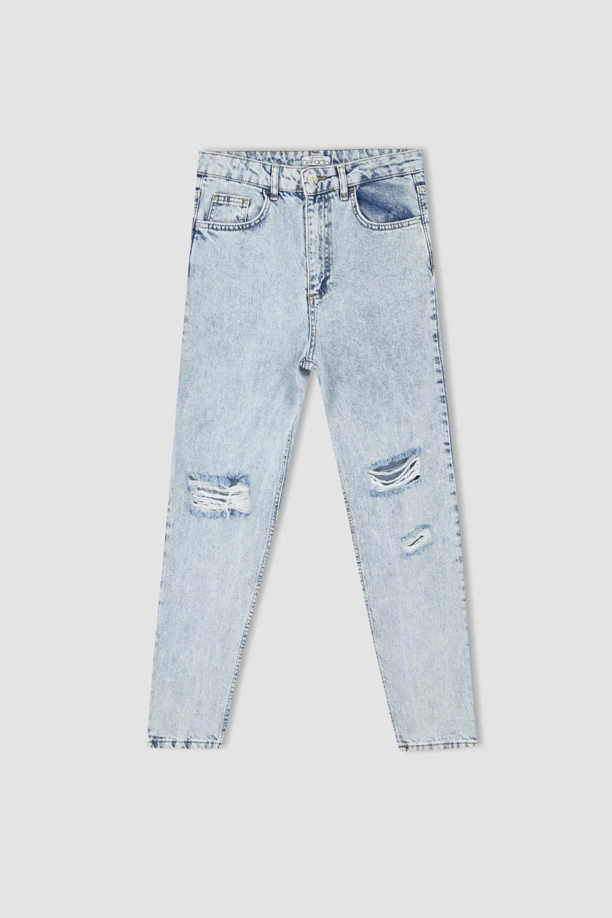 DeFacto  Mom-Fit-Jeans mit hoher Taille aus 100 % Baumwolle