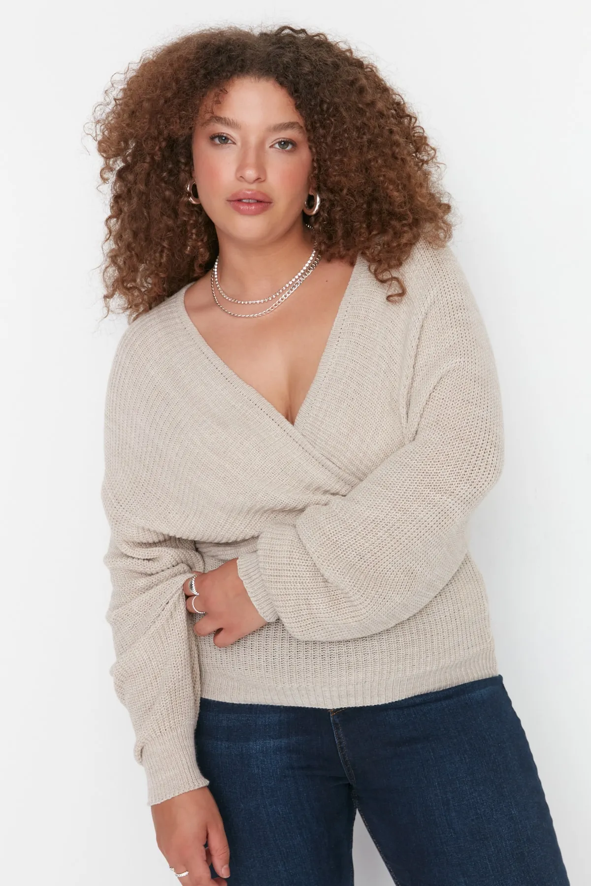 Trendyol Curve  Stone-Strickpullover