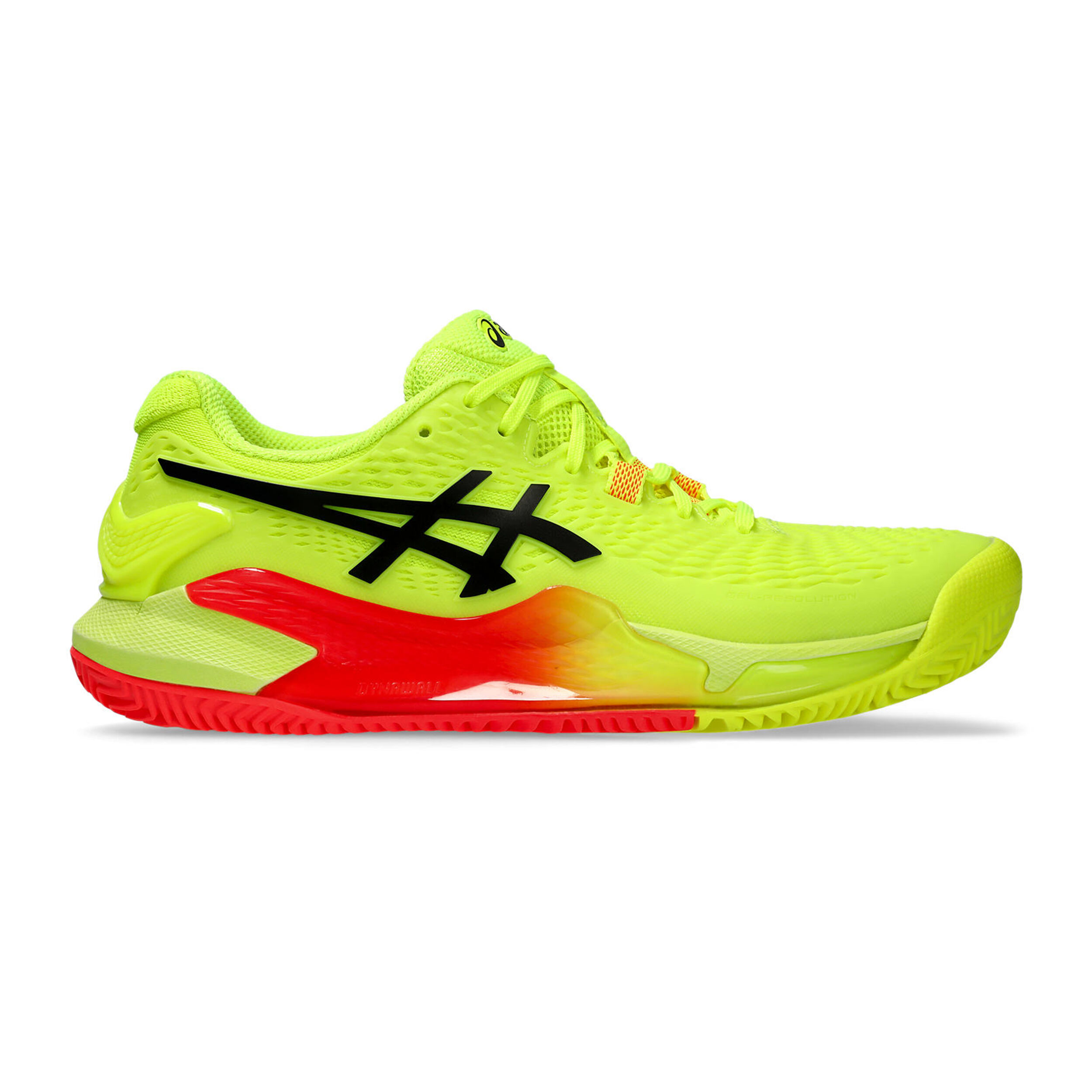 Gel-Resolution 9 Clay Sandplatzschuh Damen - Neongelb, Neonorange