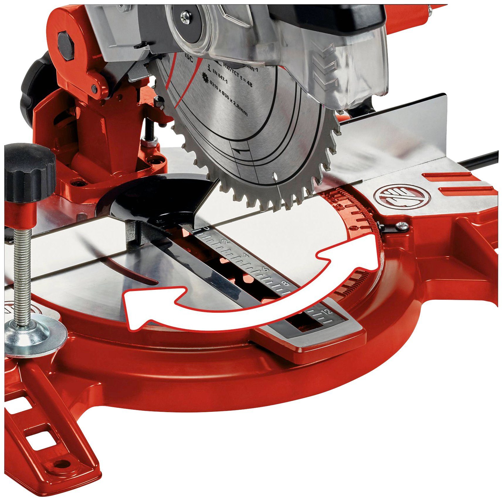 Einhell Kapp- und Gehrungssäge TC-MS 2112, 1400 W, 5000 U/min, Tischverlängerungen