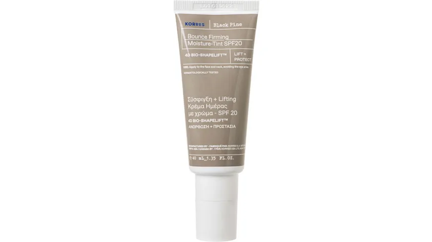 KORRES Black Pine 4D BioShapeLift Getönte Feuchtigkeitscreme SPF 20 40 ml