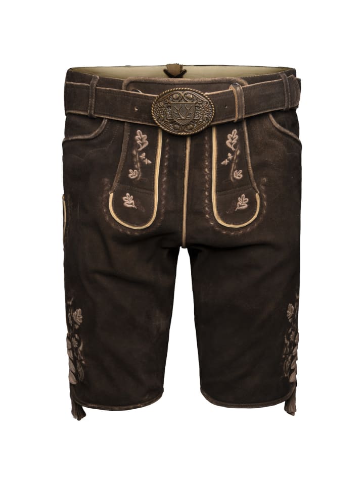 KRÜGER Lederhose Calle in dunkelbraun günstig kaufen