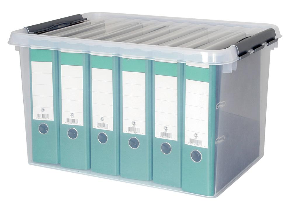 BRB Ordnerboxen-Set mit Deckel, 2er Set