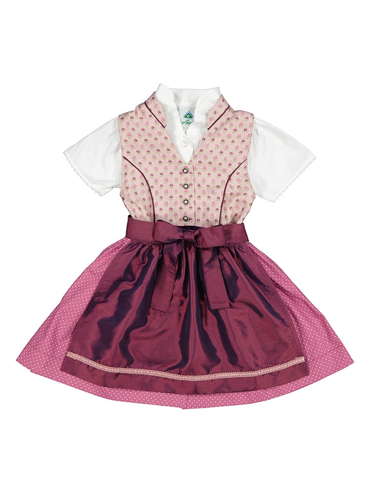 Isartrachten Dirndl in Beere/ Rosa günstig kaufen