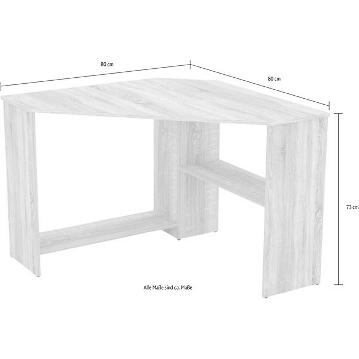Eckschreibtisch Schreibtisch Rabat 80x80x73cm