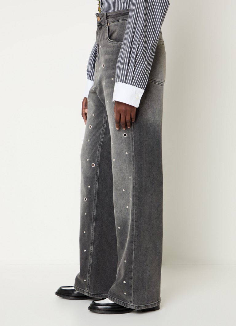 Jeans a gamba larga a vita alta Essentiel Antwerp Garment, lavaggio colorato