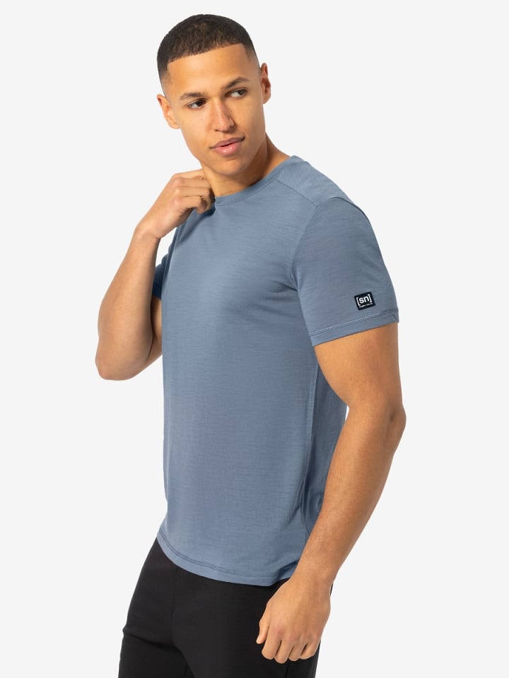 super.natural Merino T-Shirt M ESSENTIAL SS in Grau-Blau günstig kaufen
