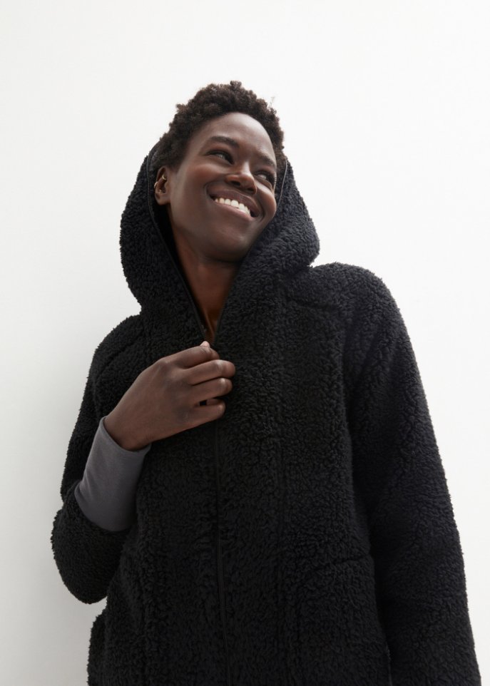 Teddy-Fleece Jacke, Oversized